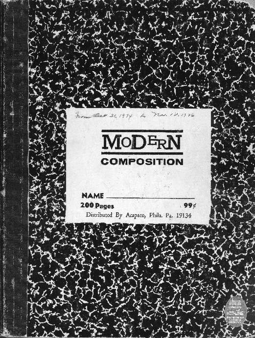 Cover of my journal.